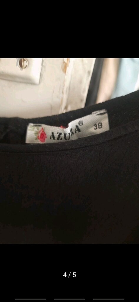 siyah kolları şerit ve halkalı bluz M - 4