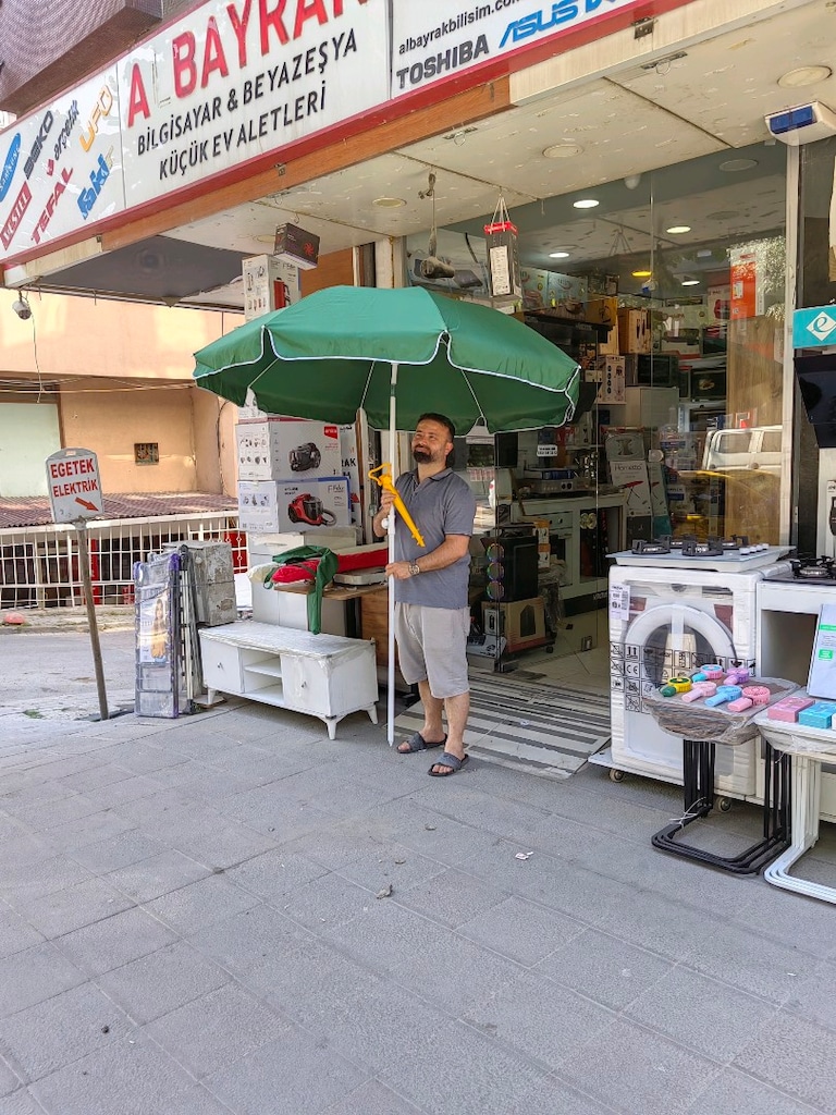 200CM PLAJ ŞEMSİYESİ GÖLGELİK TENTE KAMP KARAVAN PİKNİK MAGAZADAN SİFİ - 8
