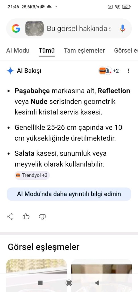 PAŞABAHÇE KRİSTAL SUNUM VE SALATA KASESİ 26 SANTİM ÇAPINDA - 7