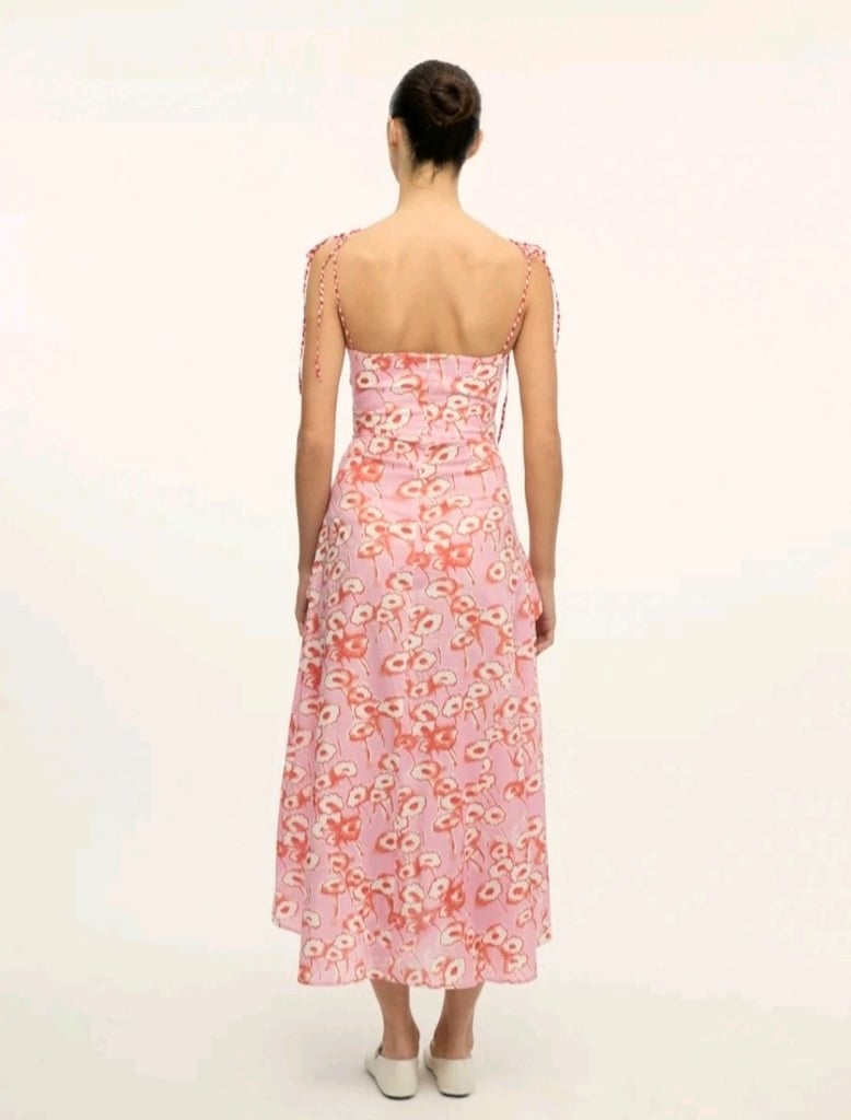 Pembe desenli Elbise - 3