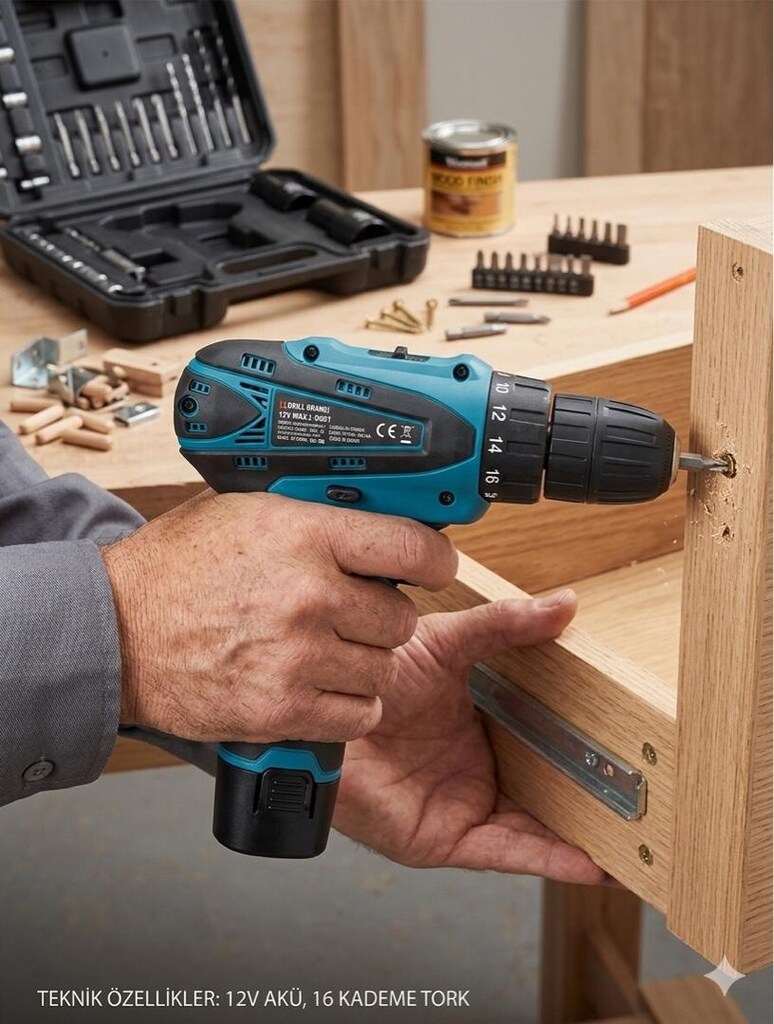 12V Şarjlı Matkap Seti Daflong - 4