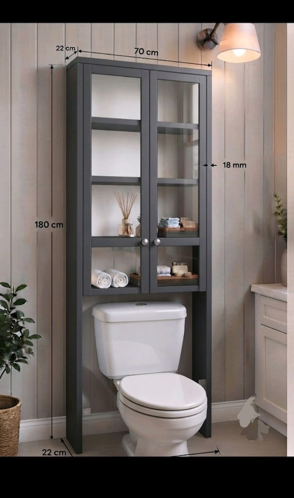 Banyo klozet üstü düzenleyici dolap MDF - 2