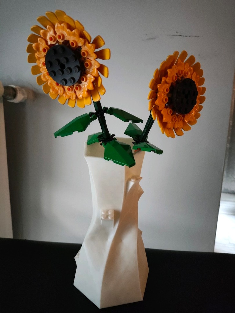 LEGO Botanicals Ayçiçeği (40524) + LEGO Uyumlu Dekoratif Vazo - 4