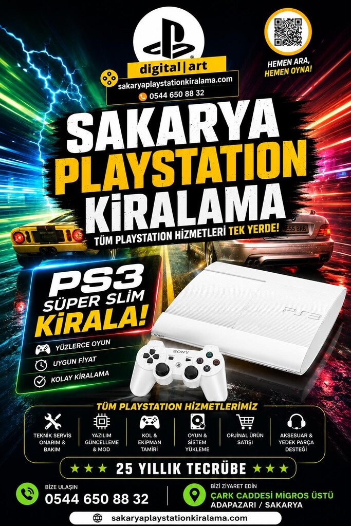 Playstation Kiralama · PS4 - PS5 - PS3 · DIGITAL ART · Konsol Kiralama - 2