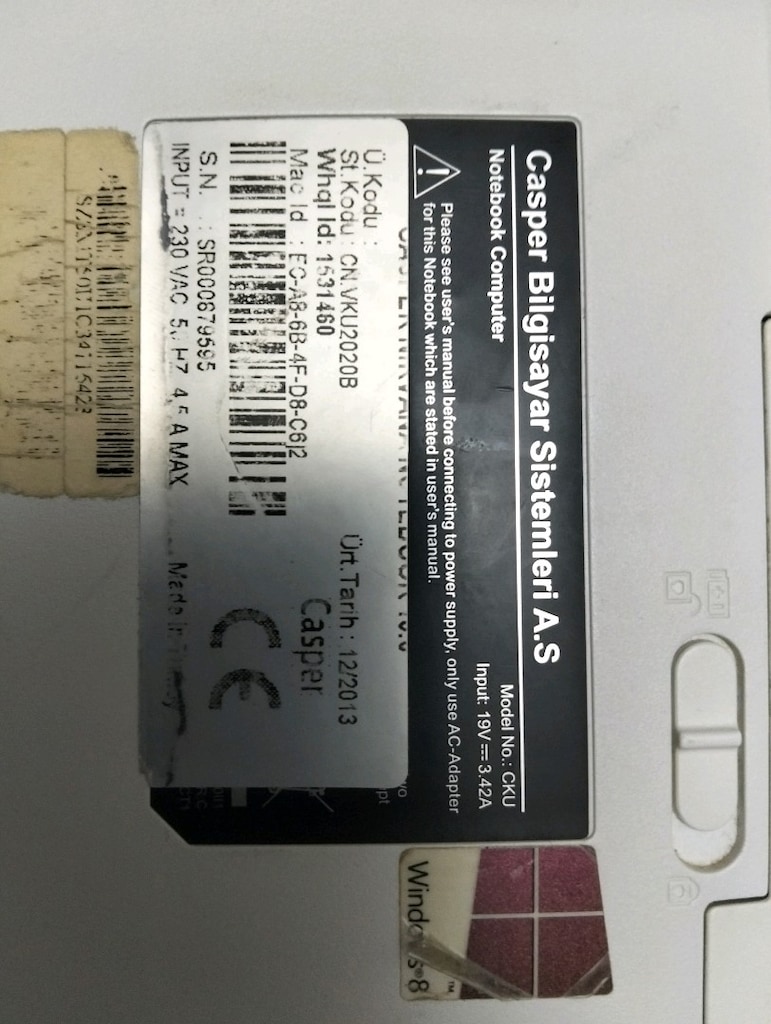 CASPER CKU İ5 3. NESİL İŞLEMCİLİ LAPTOP - 6