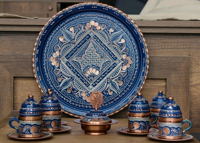 6'lı Bakır Fincan Takımı( Sıfır)