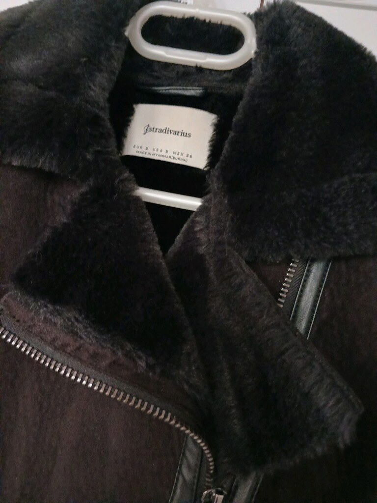 Stradivarius bayan M beden sıfır süet kısa kaban - 2