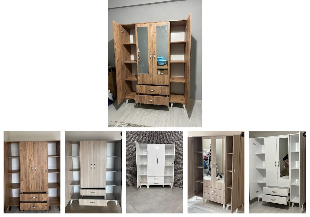4 kapaklı elbise dolabı bydnsqlcvf - 6