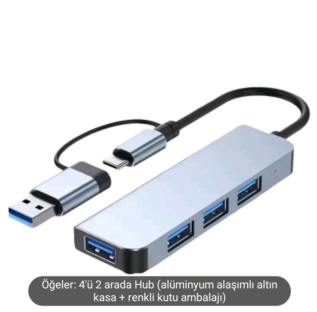 4 in 1 USB ve Type C giriş Çoklayıcı. Sıfır kutusunda yurt dışı - 6