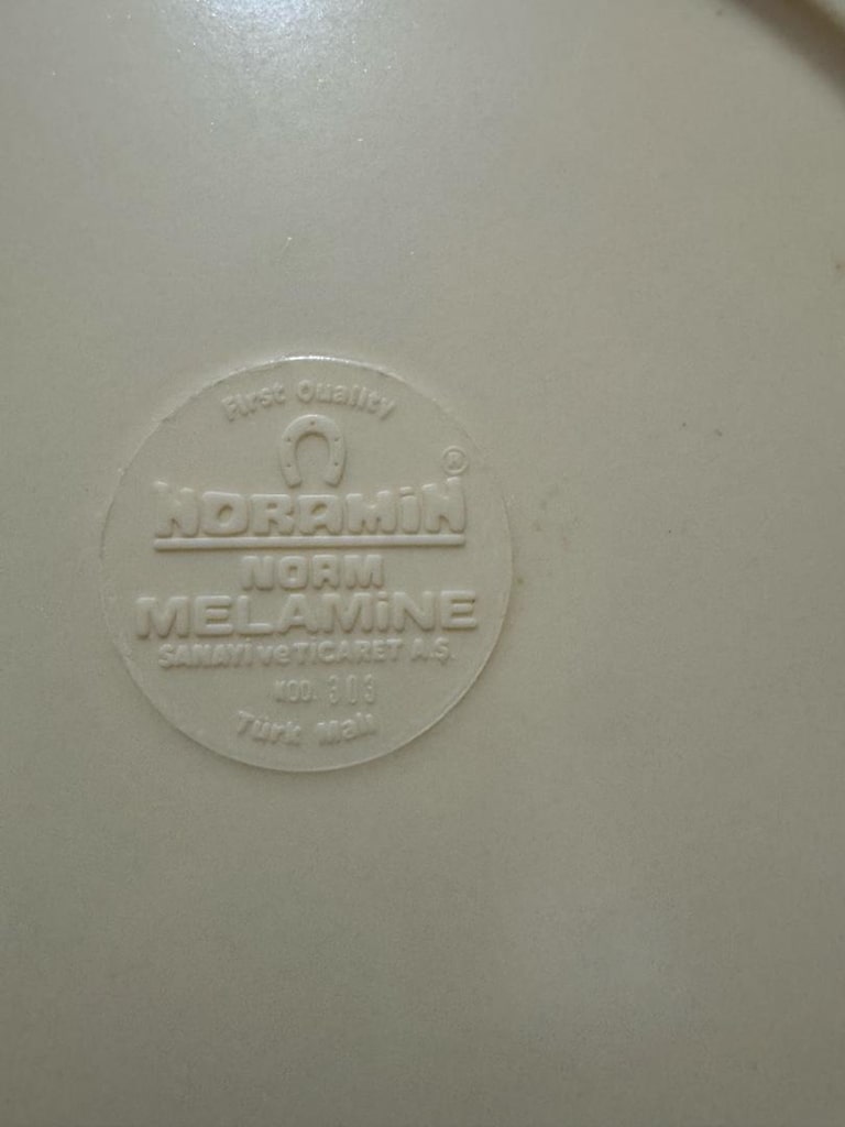 Vintage Noramin Norm Melamine 6’lı Desenli Pasta Tatlı Tabağı - 5