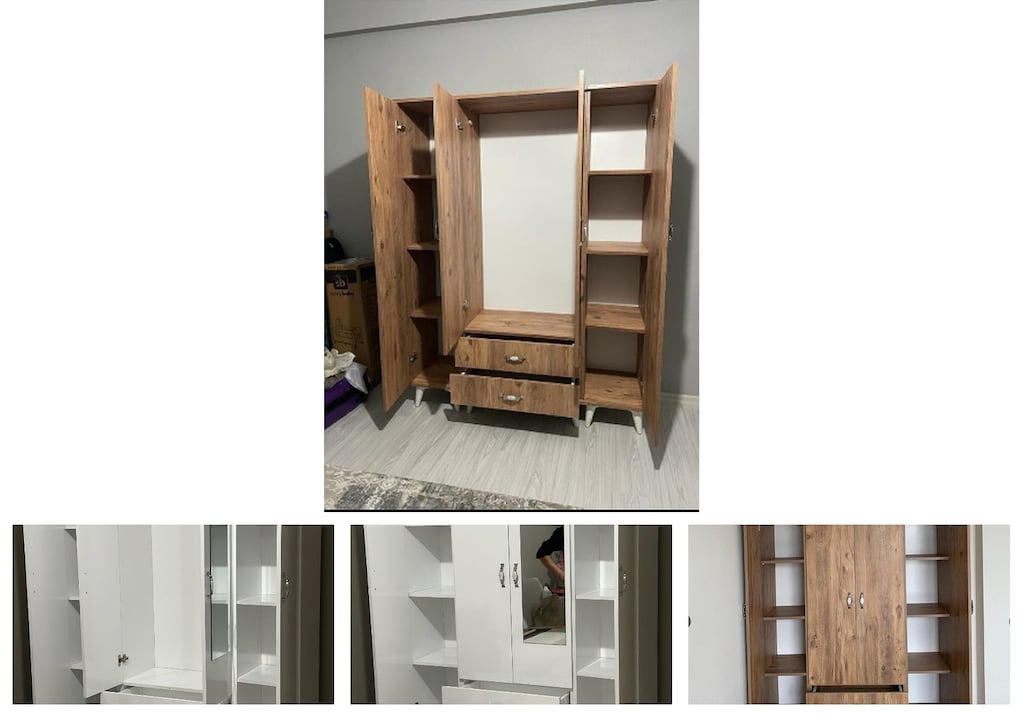 4 kapaklı elbise dolabı oxtryonprx - 4