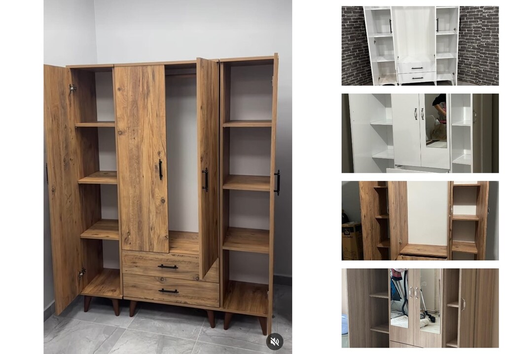 4 kapaklı elbise dolabı ohputlhnnh - 3