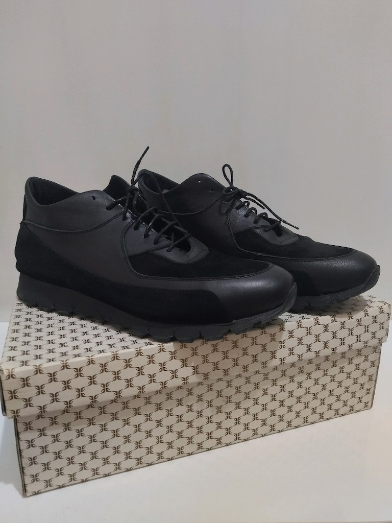 Tergan Deri ve Nubuk Sneaker Ayakkabı