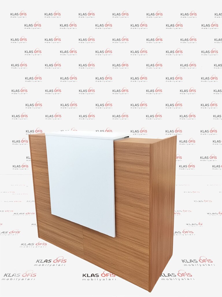 KLAS OFİS PENDİK 135x50x115 DOVİ CEVİZ RENK DANIŞMA BANKOSU - 3