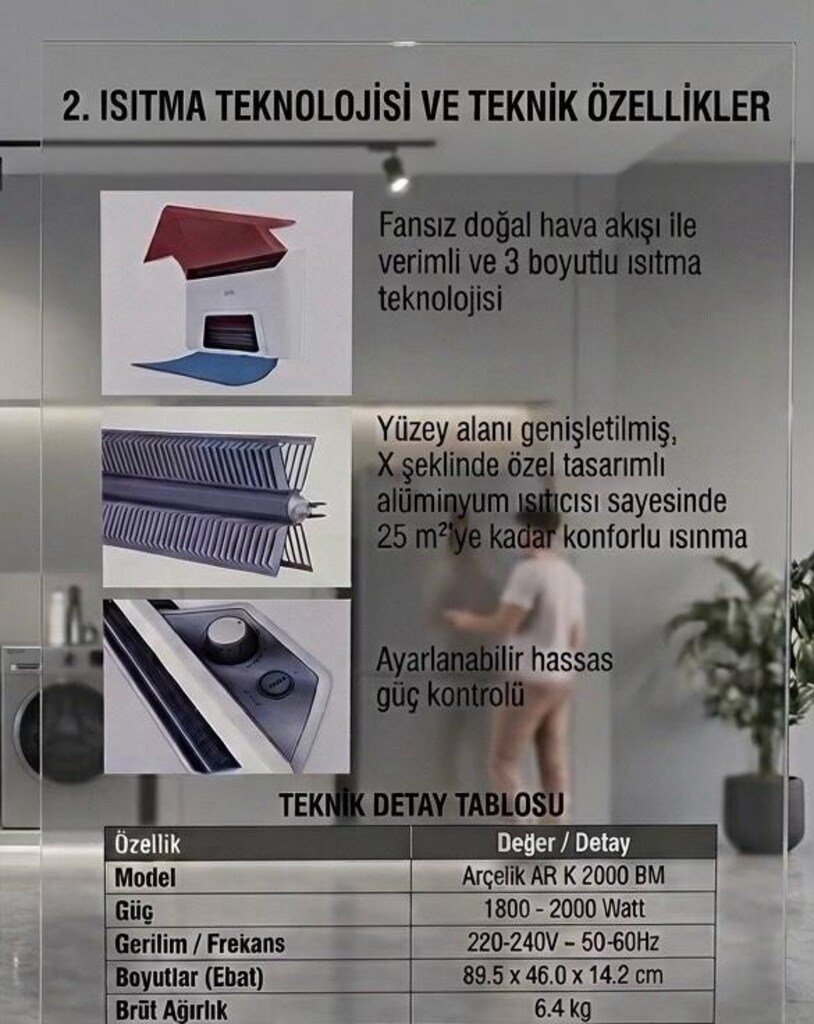 Arçelik Konvektör Isıtıcı - 4