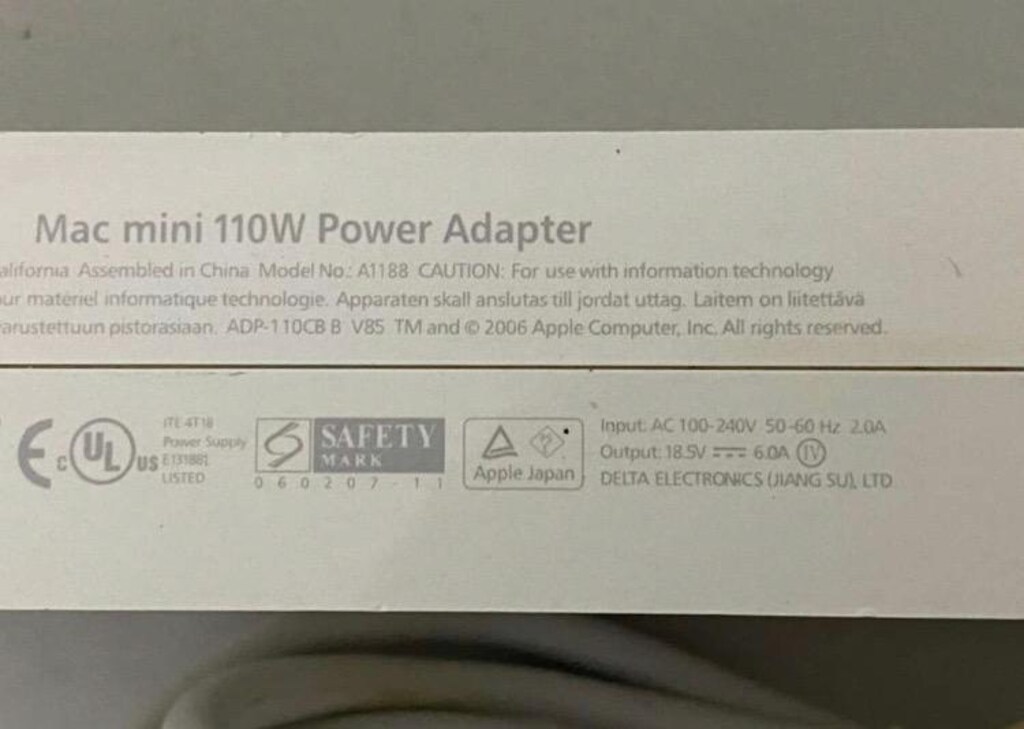 Mac mini 1 adaptör 110 watt - 4