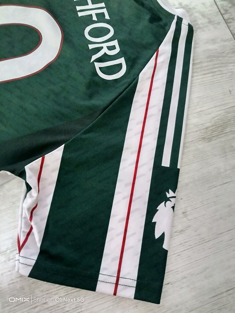 Rashford Man Utd Yeşil Çizgili "A Kalite" Replika Forma - [L] - 8