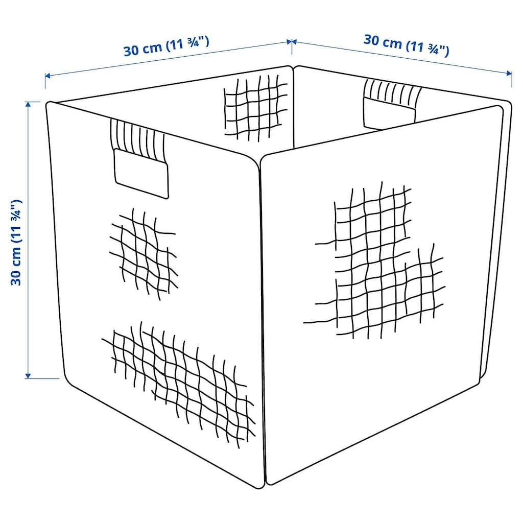 IKEA VÄXTHUS Sepet 3'lu Seti, Rattan, 30x30x30 cm - 4