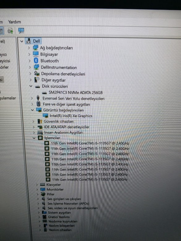 İ5 11. Nesil Dell Vostro 15 3510 laptop - 3