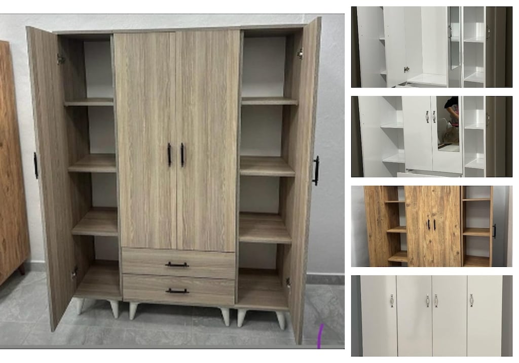 4 kapaklı elbise dolabı iehwaixcux - 3