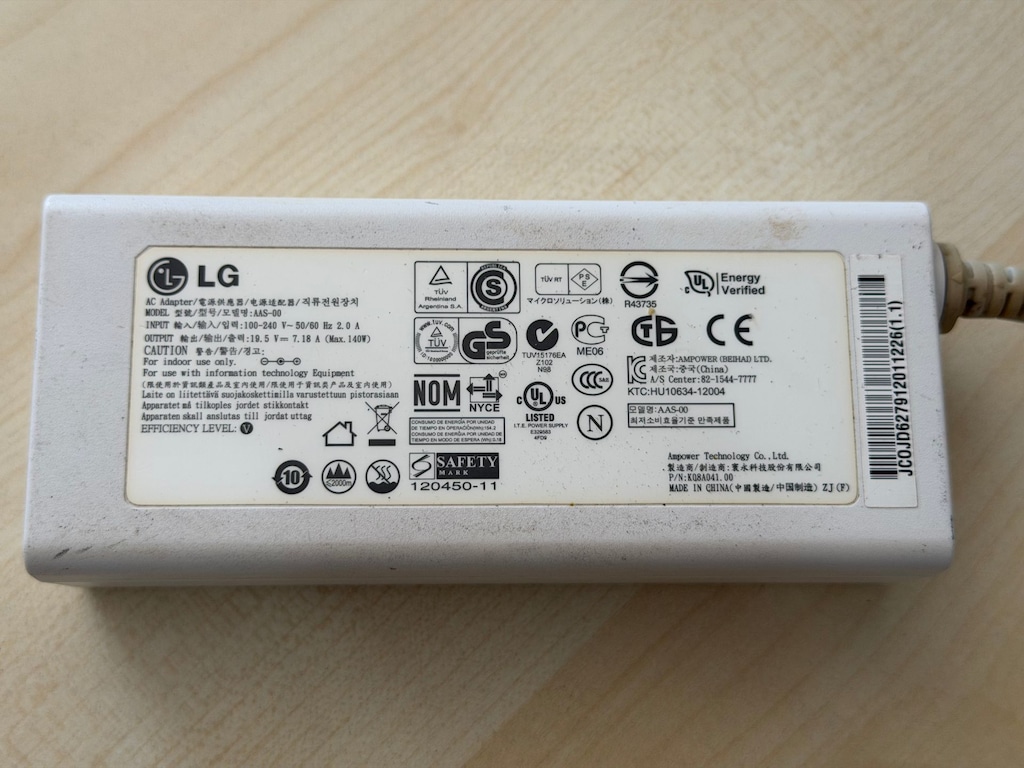 LG AAS-00 Orjinal Projeksiyon Adaptörü 19.5v - 7.18a - 140W - 2