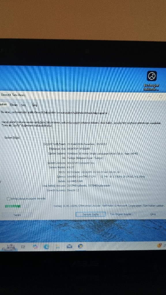 Asus k52jt i7 ssdli laptop 6300m 1gb ekran kartı - 10