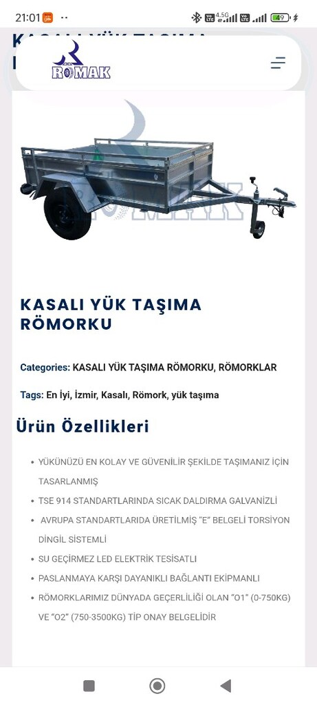 Römak marka komple galveniz Römork - 7