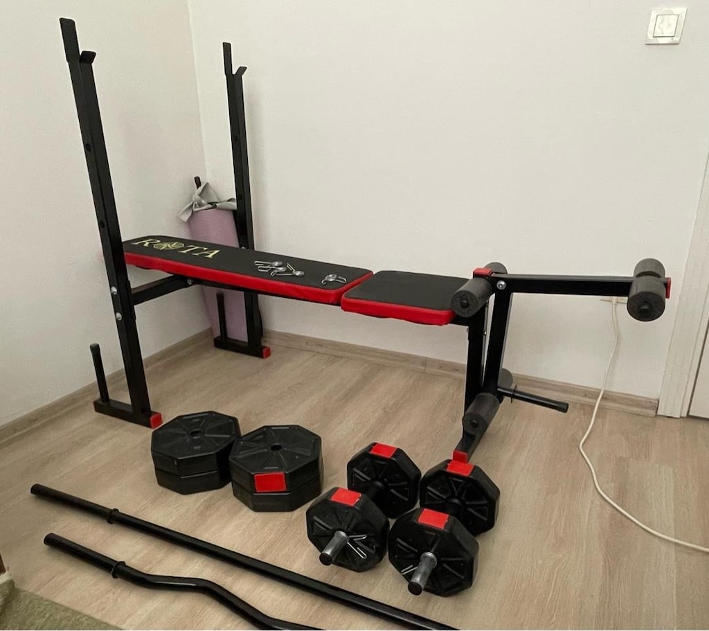 Bench Press Sehpası ve 30kg ağırlık seti