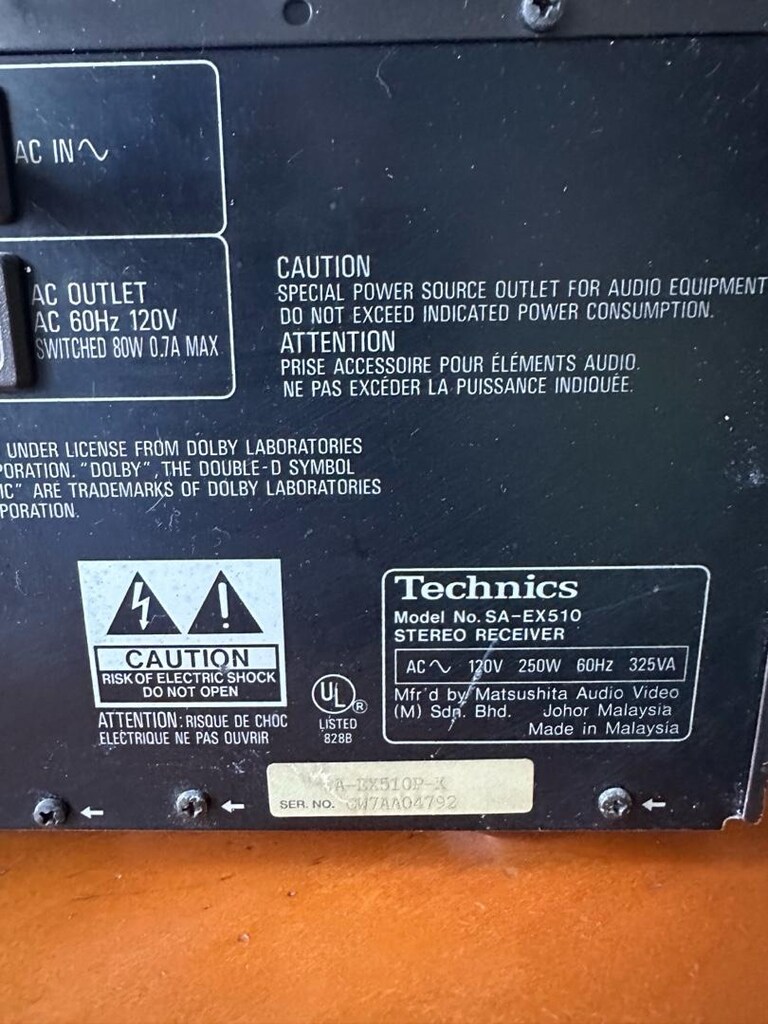 Technics SA-EX510 Stereo Receiver - 5