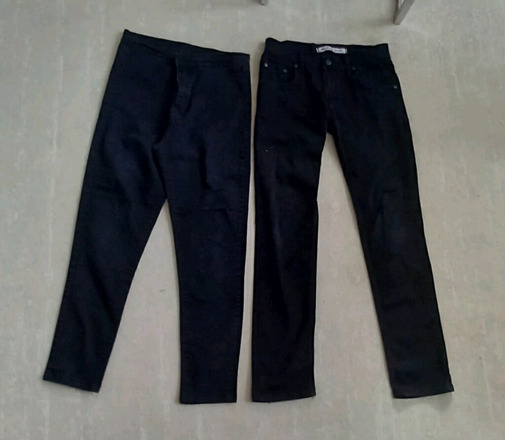 2 adet siyah pantalon yeni gibi 36 cm bel /93 boy