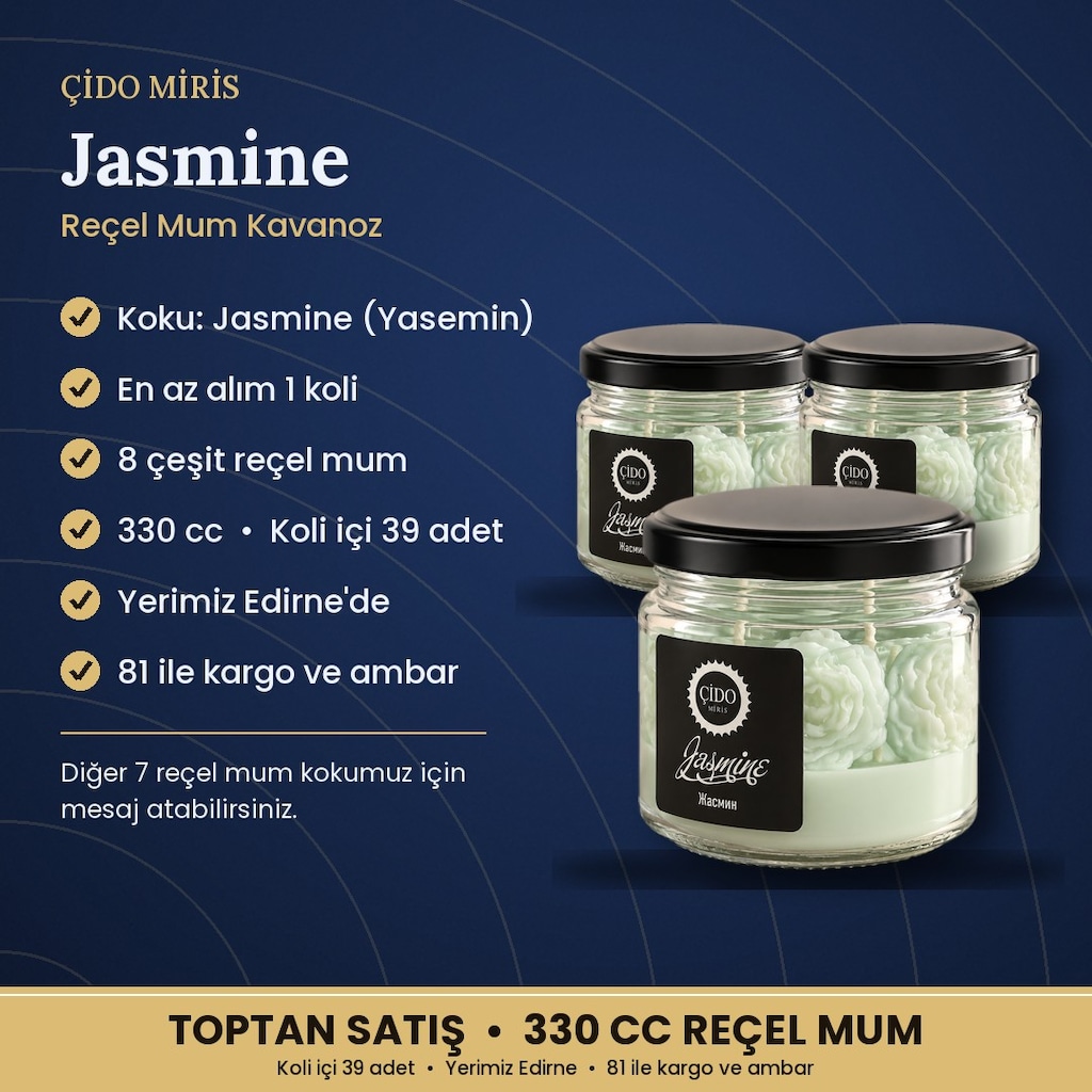 ÇİDO MİRİS JASMINE REÇEL MUM 330CC ORİJİNAL - 2