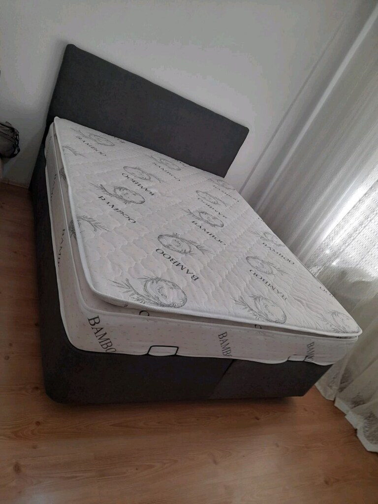 çift kişilik yatak baza başlık 3lü set - 4