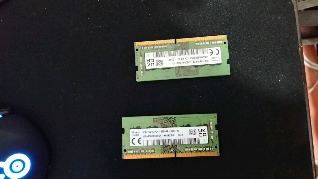 8x2 (16 GB) 3200mhz laptop ram DDR4 - 3
