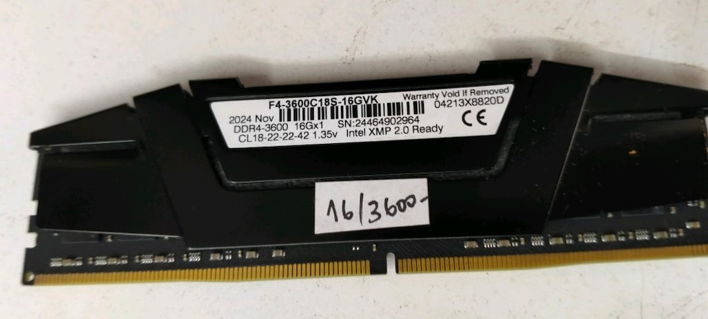 GSKİLL DDR4 RAM 16 GB. 3600 MHZ. - 2