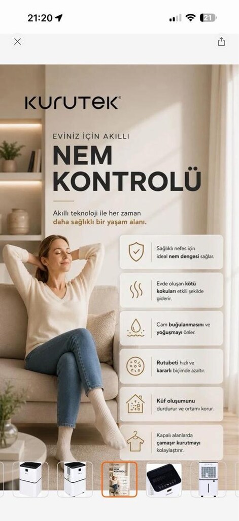 KURUTEK KT12-K nem alma ve hava temizleme cihazı - 4