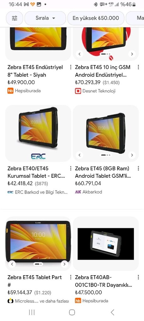 ZEBRA ET45CA Endüstriyel Tablet - Barkod/Karekod Okuma - 8