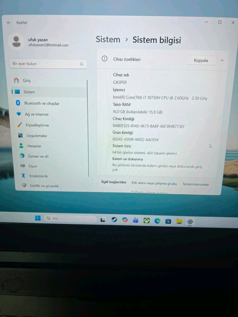 casper i7 10. nesil oyun laptop - 3