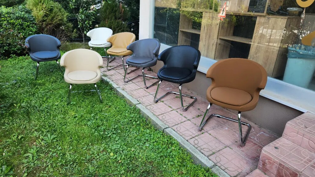 Ofis büro misafir bekleme koltuğu sıfır ürün rengarenk - 2