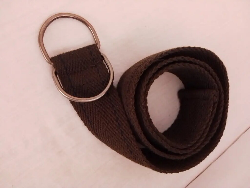 BLack Belt Erkek çift halkalı Kanvas Kemer - 5