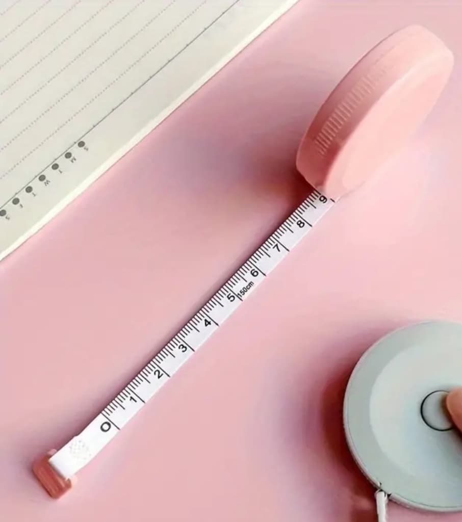 1,5 m. Otomatik sargılı mezura. Dikiş ve terzilik cetveli. PEMBE. - 4