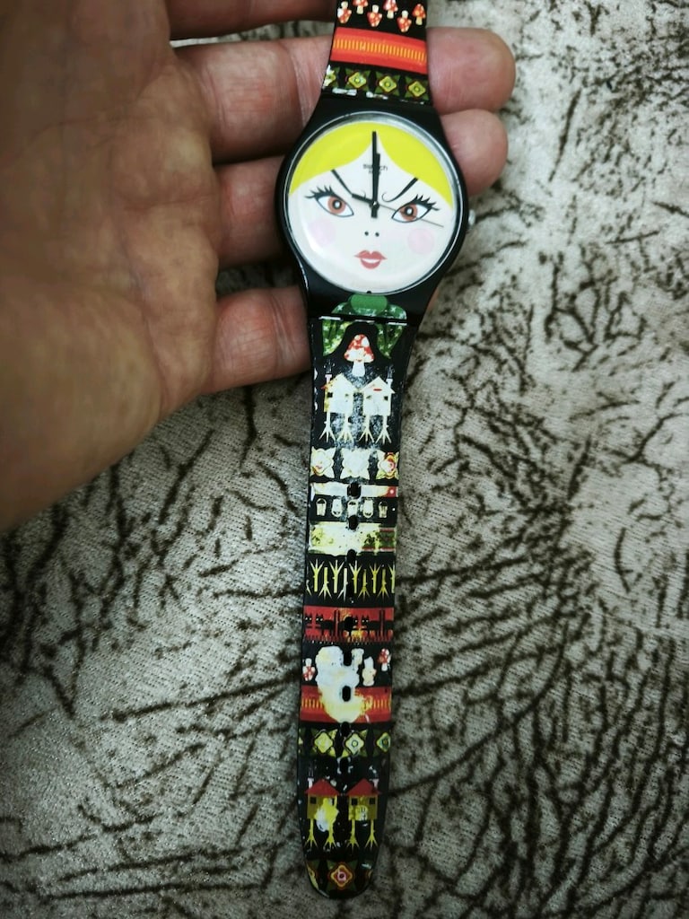 Orjinal Swatch Desenli Kordonlu Kol Saati - 7