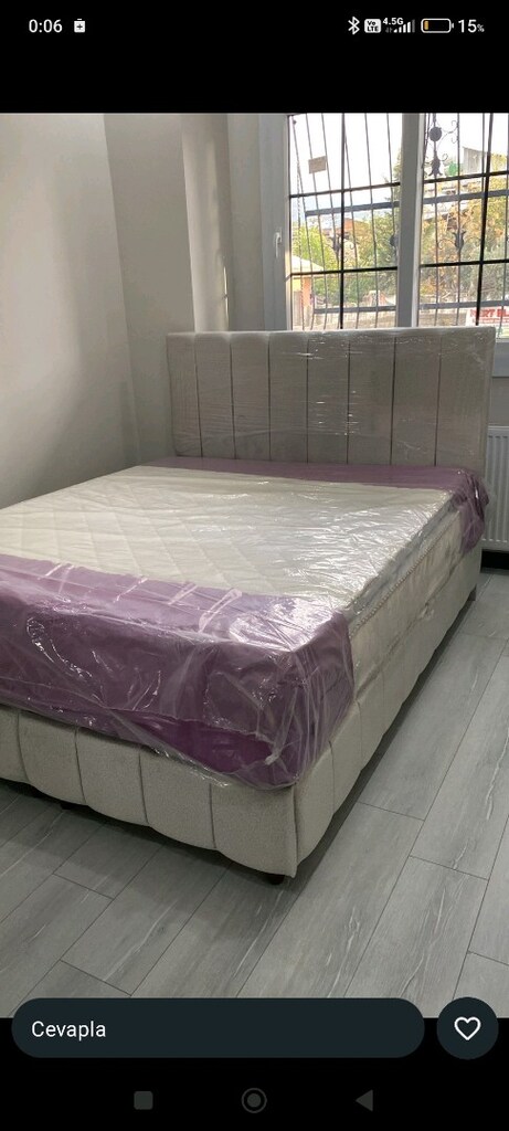 çift kişilik baza Başlık petli yatak takım sandıklı baza - 3