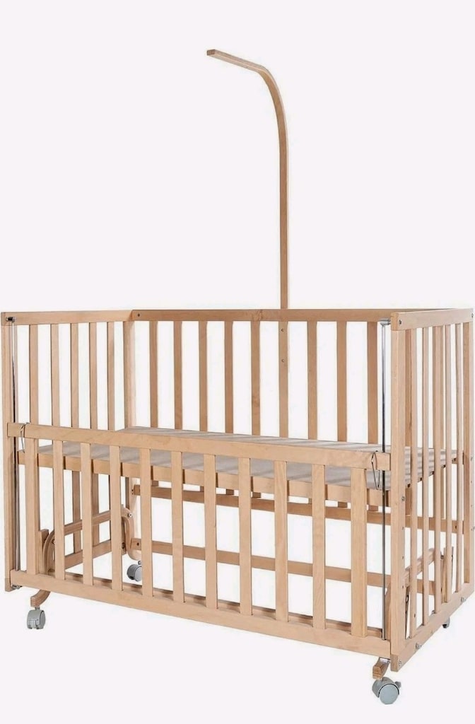 ahşap beşik natürel - 2