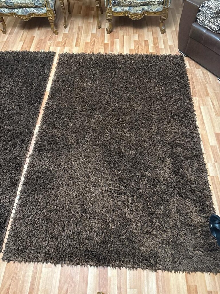 KAHVERENGİ HALI 2 adet halı bir yolluk - 2