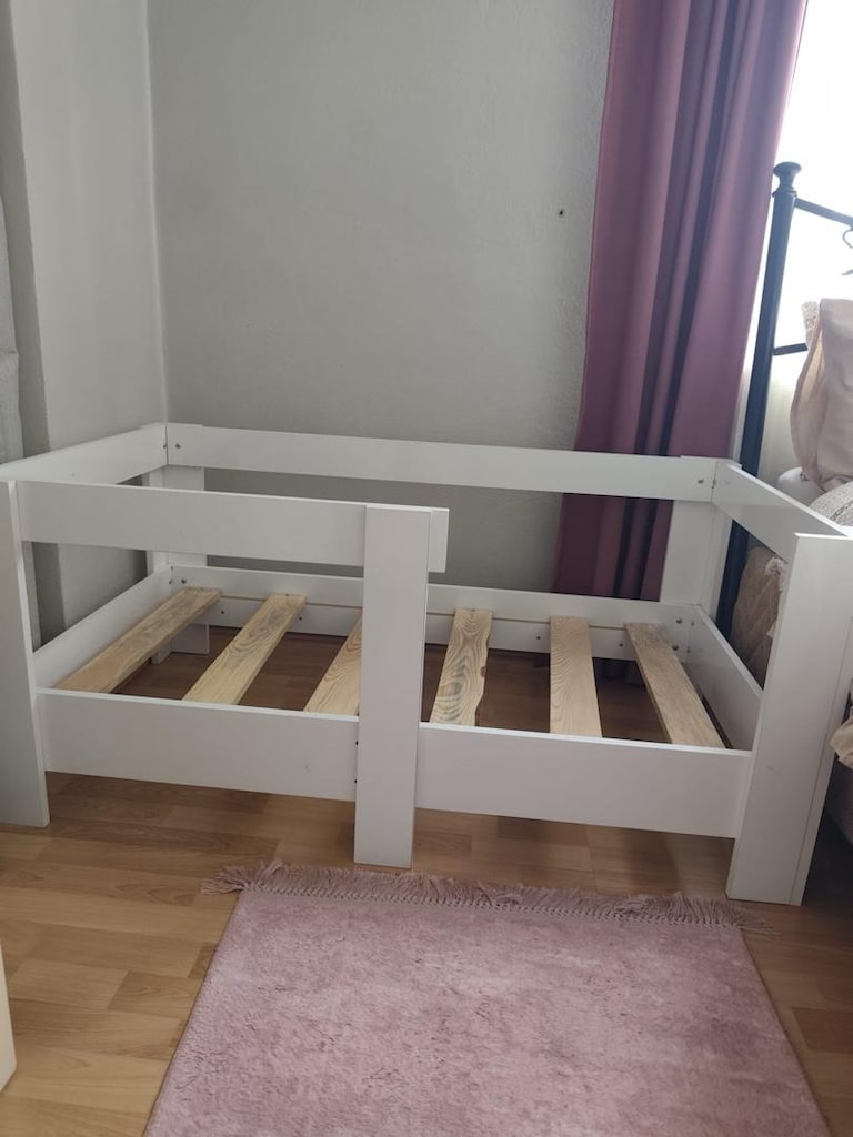 mdf beyaz bebek karyola 70x140 - 2