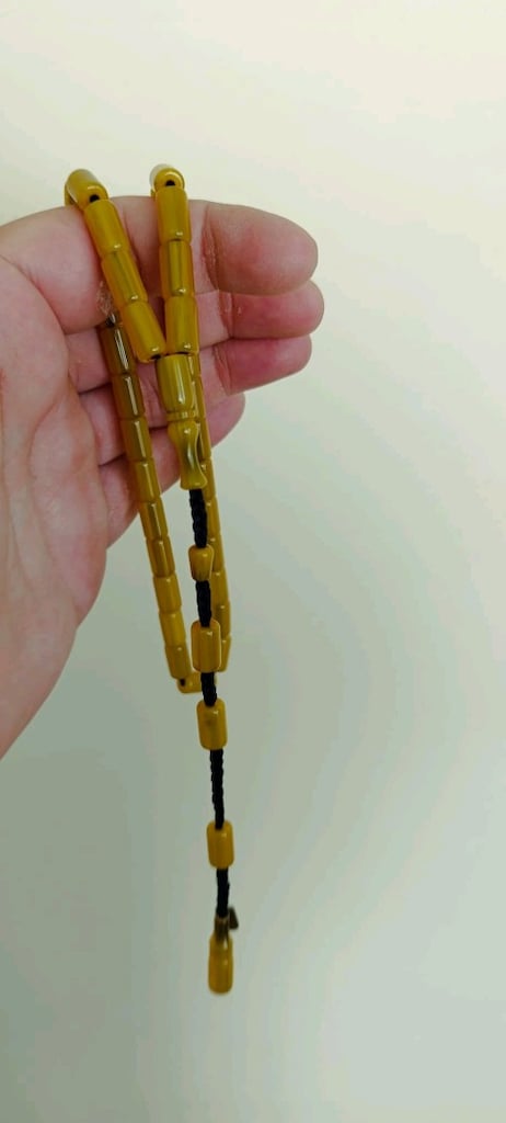 Kehribar Frenli Kesme Model Tesbih - 6