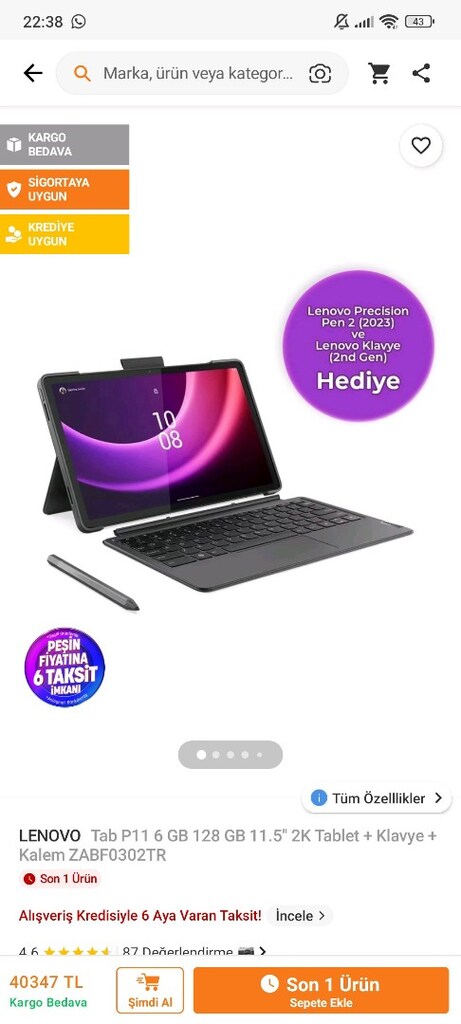 Lenovo P11 Tablet - 2