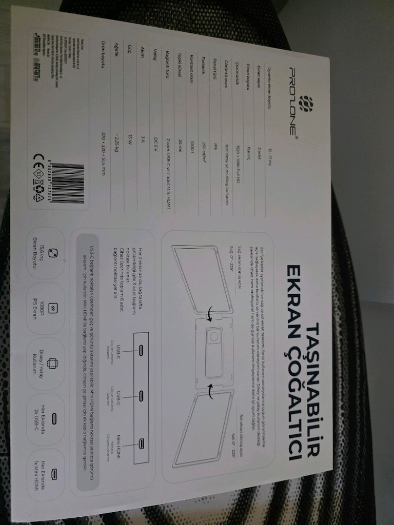 Prozone Taşınabilir 2'li IPS Monitör - 4