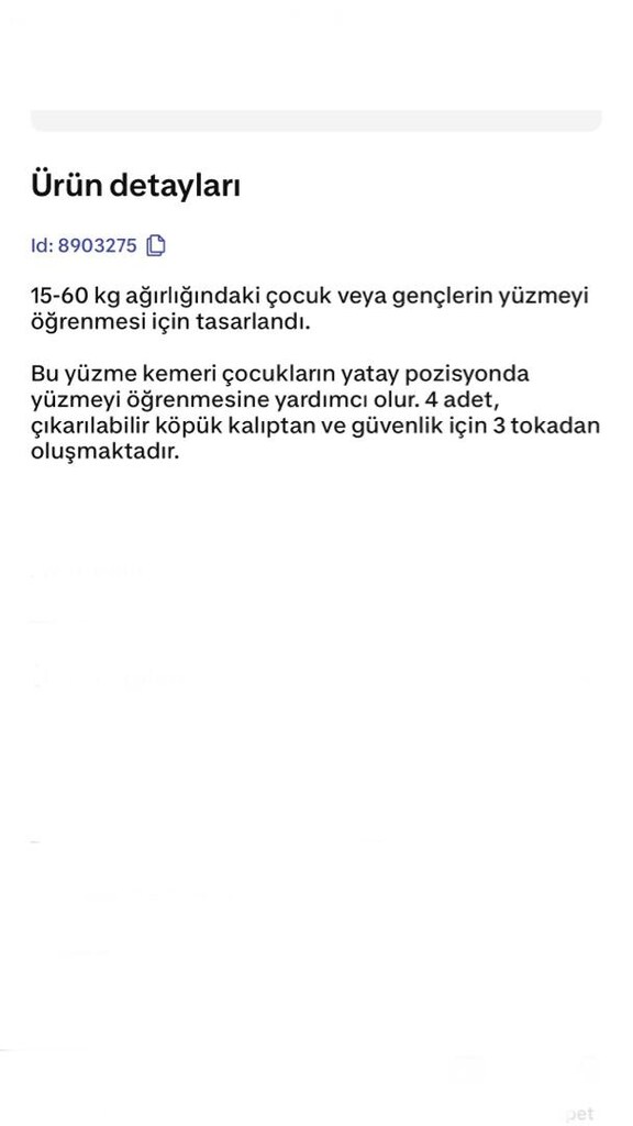 köpük yüzme kemeri decathlon marka - 2