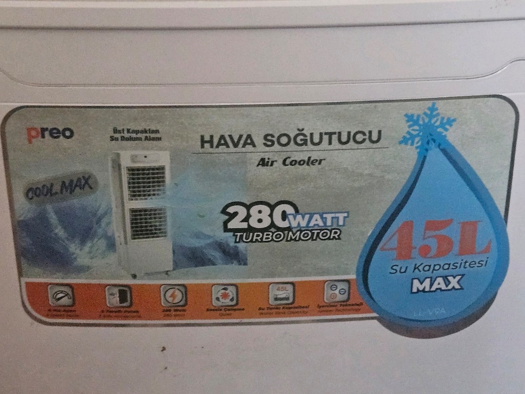 Preo hava soğutucu 45lt turbo - 2